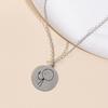 Couple Necklace Fashion Simple Round Cartoon Pendant Women's Personality Trend Jewelry Necklace