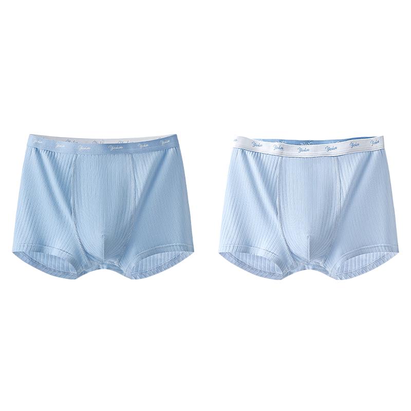 YEEHOO 7A Antibacterial Pure Cotton Teen Boxer Briefs (2-Pack) XL