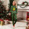 Print Cute Family Set Pajamas, Home Clothes, Family Set Long Sleeve Top Pants Set