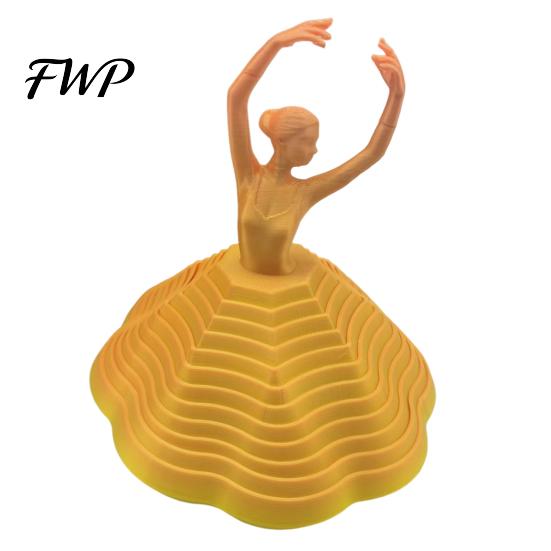 Artistic Fidget Spinner 3D Printed Spinning Ballerina Toy Ballet Dancer Expanded Sensory Office Desk Stress Reliever Whirling Spiral Relief for Adults