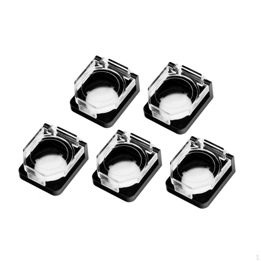 5 Pieces Push Button Dustproof Switch Cover 22mm Protection for Logistics