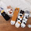 Women Fashion Winter Plush Soft Sleeping Socks Coral velvet socks Floor Socks Cat Paw