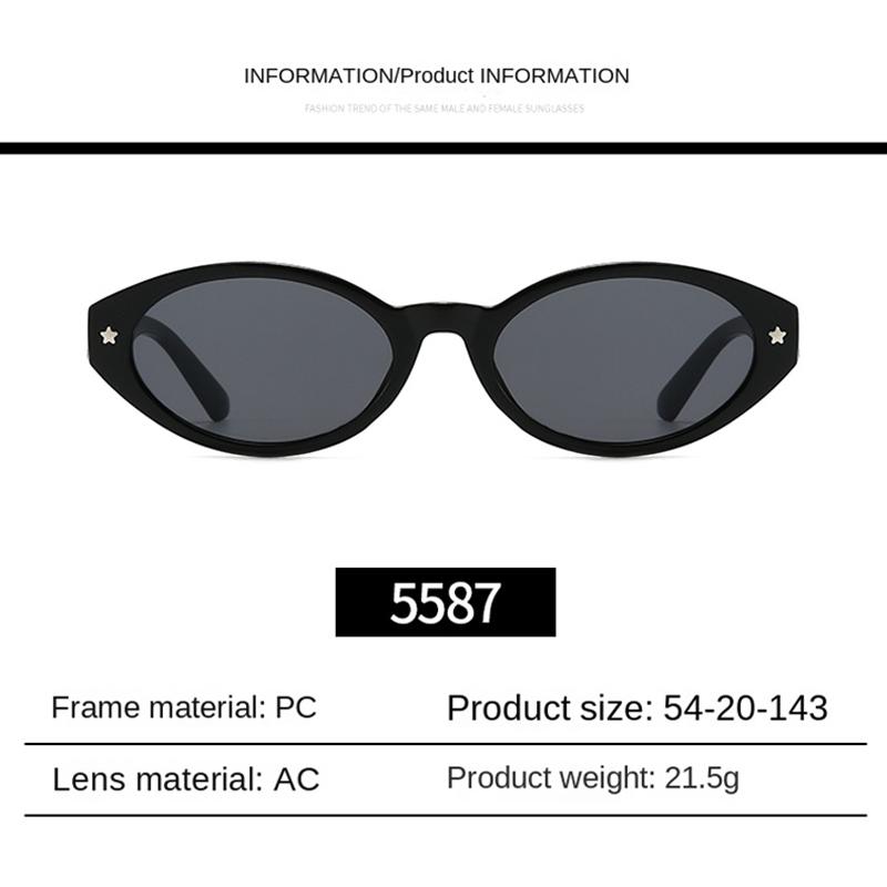 Fashion Colorful Oval Sunglasses Women Men Vintage Luxury Brand Sun Glasses Outdoor Party Travel Lady Man Glasses UV400