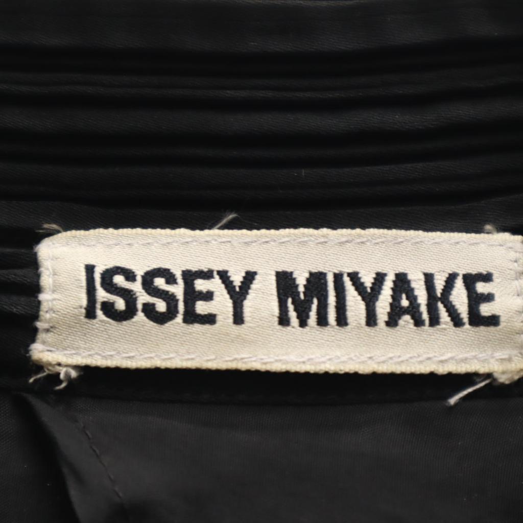 ISSEY MIYAKE 90s Made in Japan Old Stand collar Pleated Jacket M black Women Used