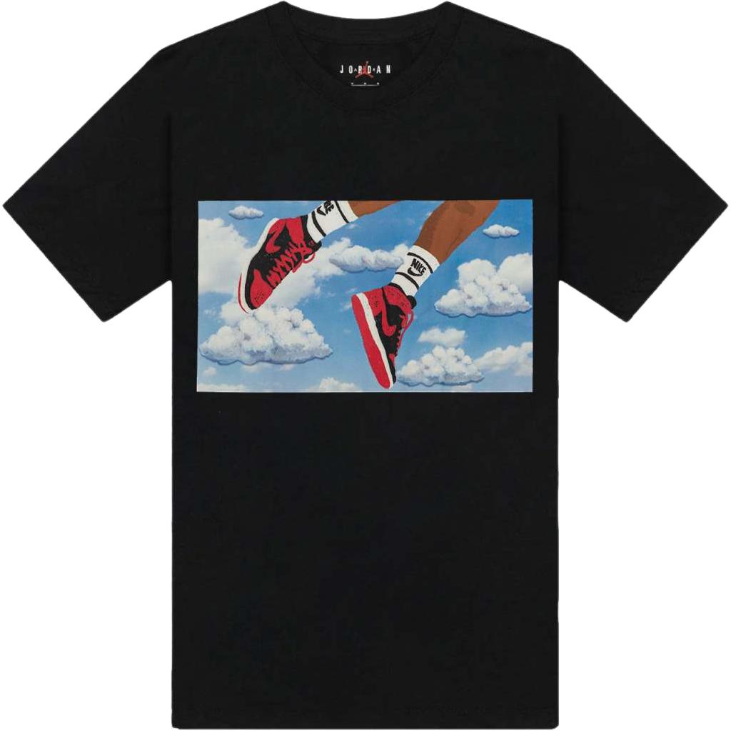 

Jordan Comfortable Soft Crew Neck Pullover Short Sleeve T-Shirt Men Tops Black FZ1967-010 L
