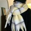 Checkered Winter Cashmere Scarves Korean Style Women Shawl Casual Wool Tassel Scarf  Autumn