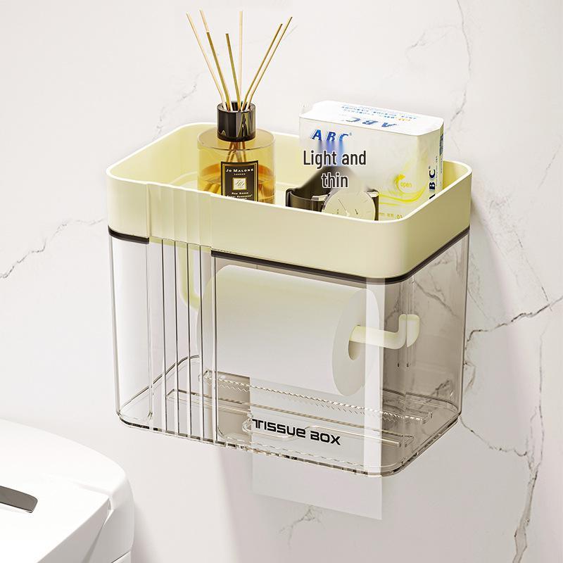 Wall-Mounted Bathroom Tissue & Towel Holder