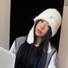 Winter Warm Knit Hat for Women Girl Button EarFlap Beanie Hat Outdoor Activity Scarf Cap Windproof Headwear Pullover Hat