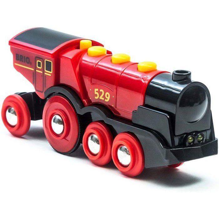 Locomotive Rouge Puissante a piles BRIO - Circuit de train en bois - Ravensburger - Des 3 ans - 33592