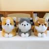 Shiba Lying Inu Husky Corgi Plush Toys Stuffed Animal Dolls Kids Gifts Birthday