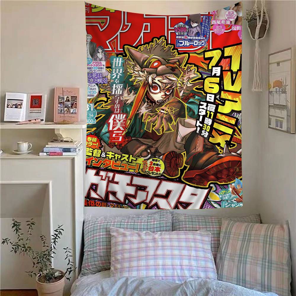 Anime GGachiakuta Anime Tapestry Hanging Tarot Hippie Wall Rugs Dorm Home Decor