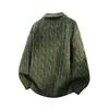 Men's French Retro Cable Knit Sweater - Autumn/Winter Two-Piece, Loose Lapel Style