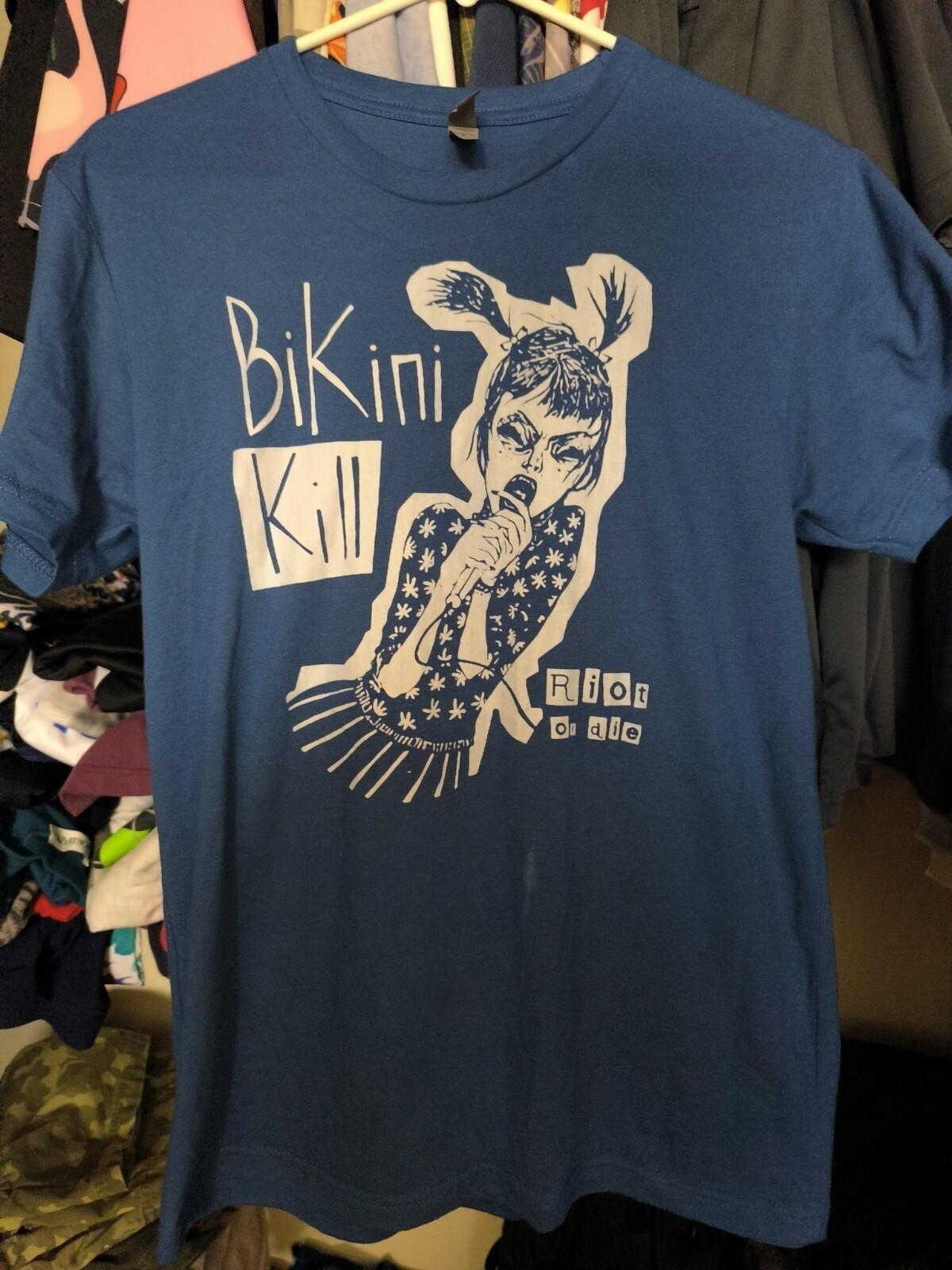 Bikini kill riot or di e Kathleen Hanna caricature small band tee shirt AN51166 Unisex T-Shirt XXXL