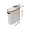 Kitchen Trash Can 10L Garbage Slim Trash Bin Press Top Lid Wastebasket Dustbin Toilet Waste Garbage Can for Room Bathroom