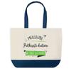 Tote Bag - PLANETEE - Best Dental Prosthetist of All Time - Blue Background - Cotton 40x45 Cm - Large Size