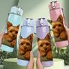1PC Yorkshire Terrier Puppy 750ml Color Plastic Sports Water Bottle Leakproof Flip Straw Lid Suitable for Sports Office Home Use