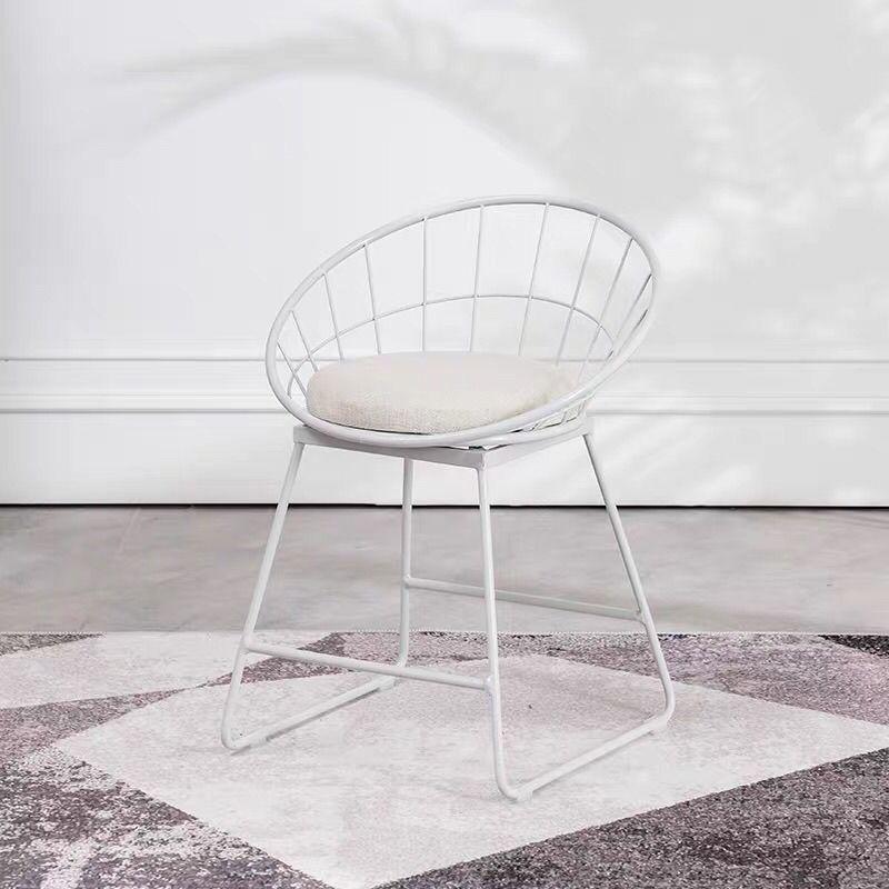 Nordic Iron Art High Back Metal Bar Chair - Stylish and Simple Design.