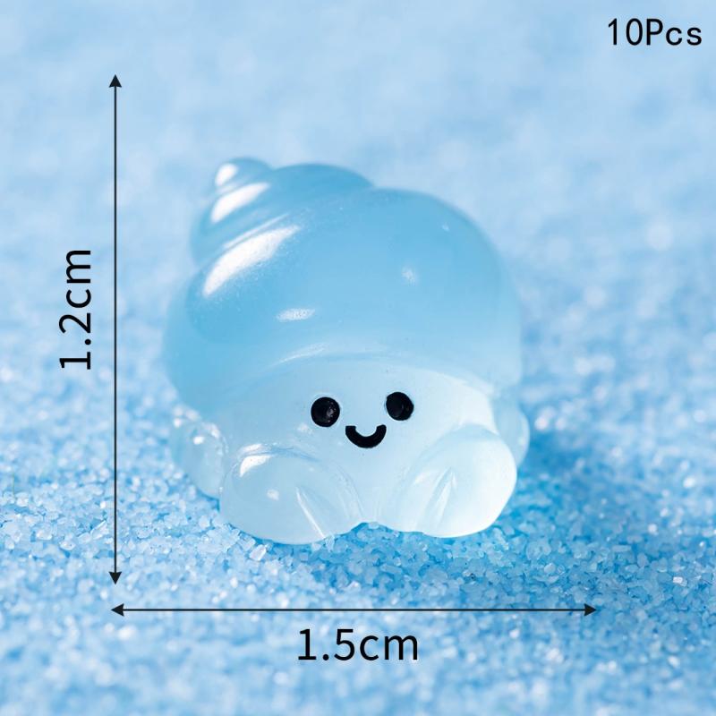 10Pcs Colorful Resin Noctilucent Marine Small Animals Fish Tank Crab Dragon Shrimp Landscape Ornament Aquarium Accessories