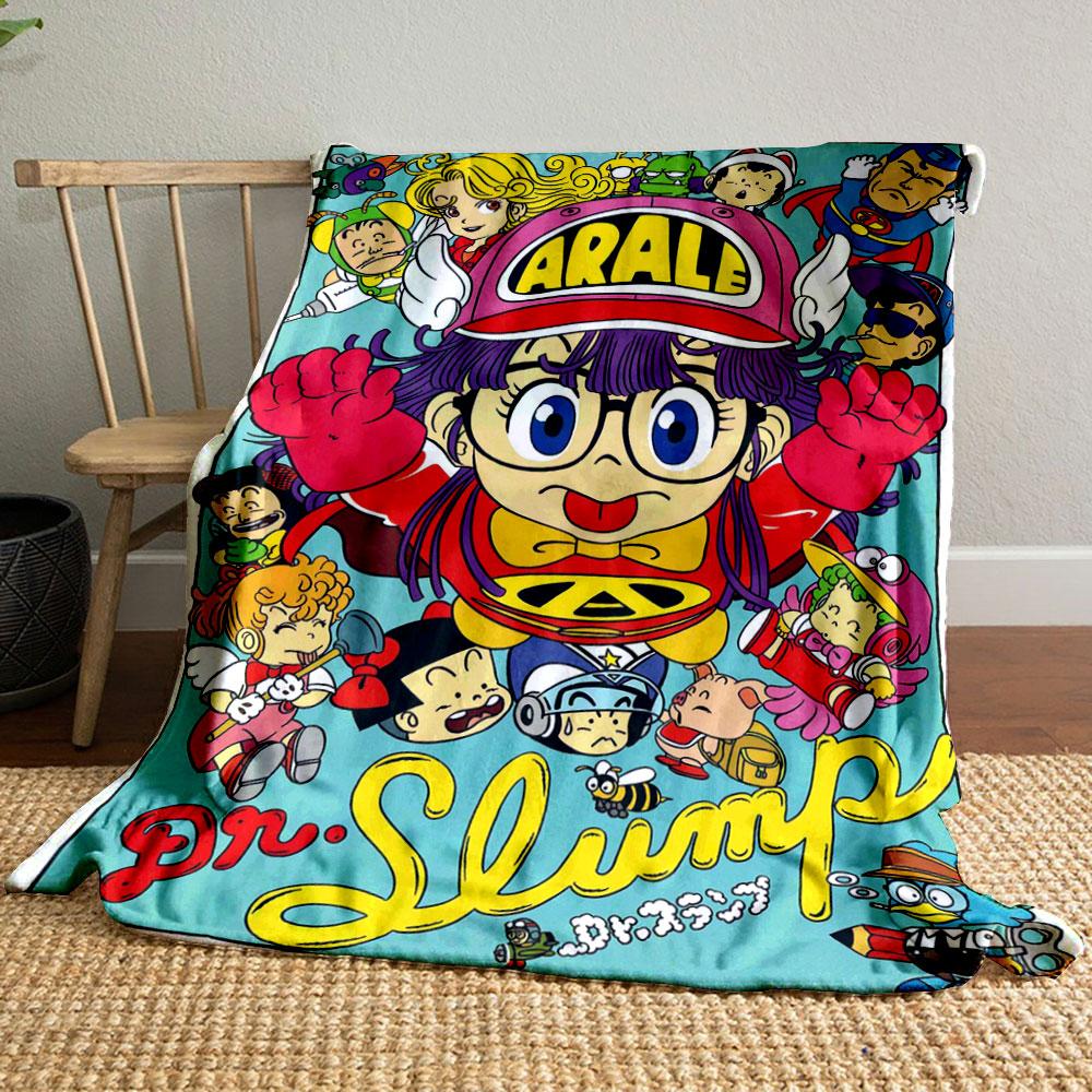 Bright cartoon characters surround "ARALE" text with playful energy. for all seasons blanket lunch break throw gift