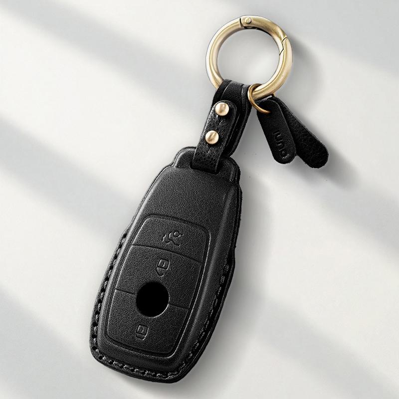 Genuine Leather Protector for Mercedes Benz A C E S G Class CLA GLE GLB GLS AMG Maybach Key Case Cover Fob