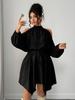 Long Sleeve Autumn Solid Color Dress