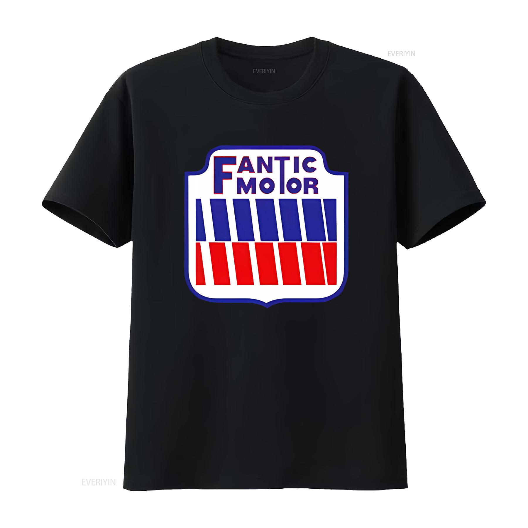 

Fantic Motor Logo Symbol Mens Black T Shirt Retro Design Comfortable Fit Sizes S to 5XL vintage Washed Top For Everyday Wear 4XL