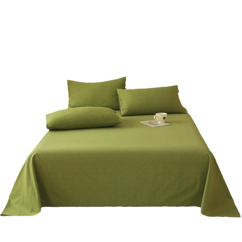 Class A 100% Xinjiang Cotton Brushed Pure Cotton Bed Sheet for Double XL Beds, All-Season, Household.
