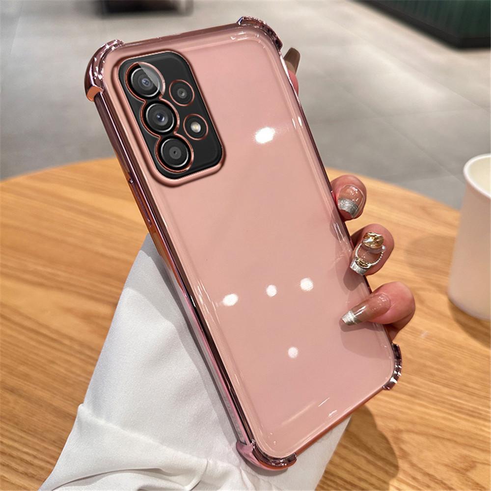 Transparent Plating Magnetic Bracket Phone Case For Samsung A13 A23 A33 A53 A73 A12 A22 A32 A52 A03 A52S Shockproof Soft Cover