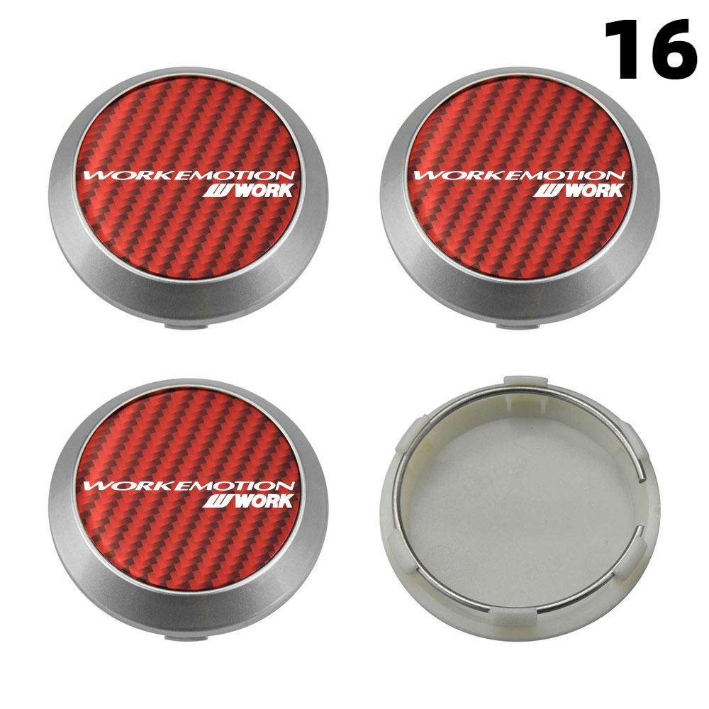 4 STuks Nieuwe 64MM Buiten Diameter / 60MM Binnen Diameter Dop Voor Velgen WORK EMOTION EQUIP MEISTER VS Logo Wielnaafdop Sportauto Velgkap Naafdoppen