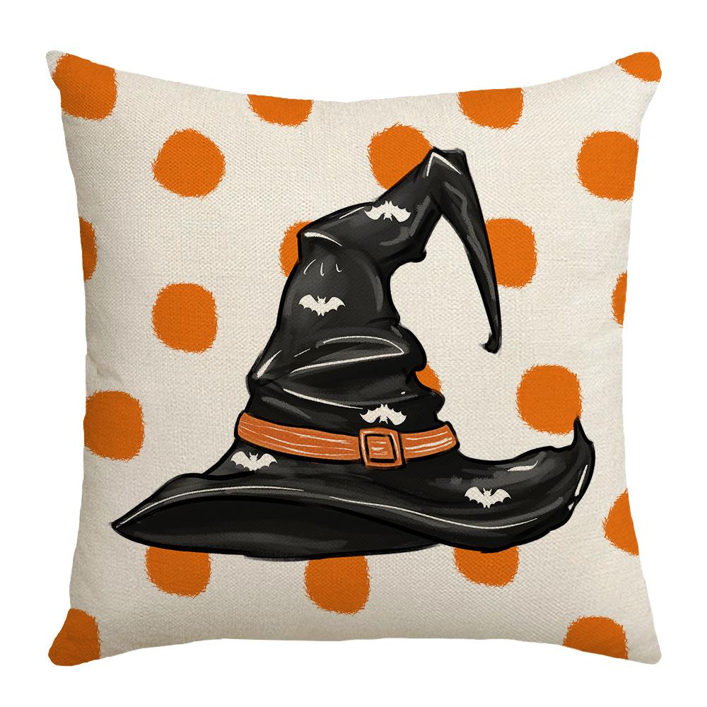New Halloween Letter Print Pillow Case Sofa Cushion Bedroom Bedside Backrest Nap Pillow Case