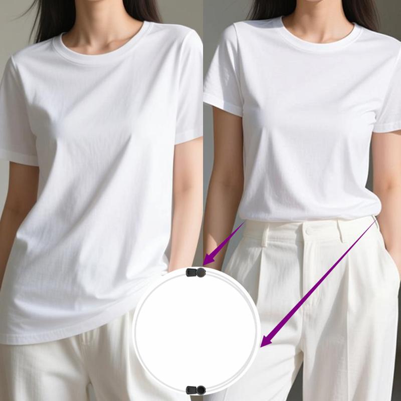 3Pcs Adjustable Elastic Crop Tuck Tool Band Women Fashion Clothing Accessory For Shirt Summer Instant Waist Slimming Non-Slip