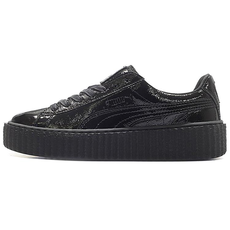 PUMA Creeper Rihanna Fenty Cracked Leather Black Womens 364465-01 35.5