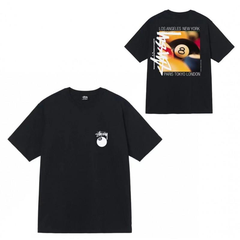 Short Sleeve T-Shirt Couples Street Style Letter Print Loose Fit Breathable Top
