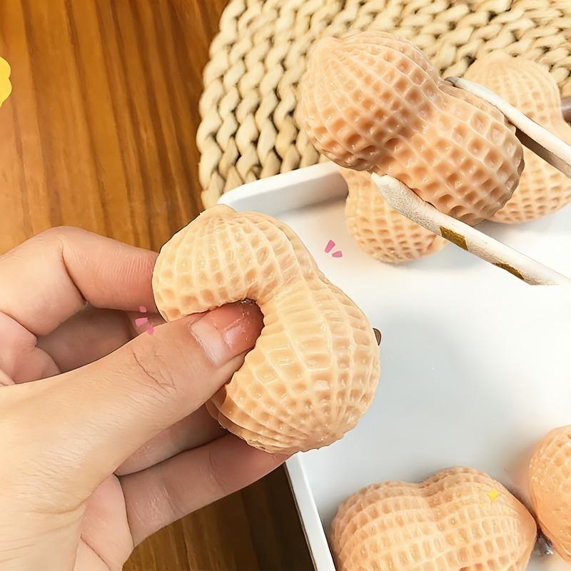 Activating Toys Mini Squishy Peanut Silicone Squeeze Toy Handmade Taba Squishy Creamy Soft Adhesive Slow Rebound Squeeze Toy Happy Pinching