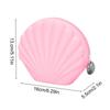 Travel Makeup Bag Shell Design Zipper Closure Organizer Extra-Wide Opening Silicone Cosmetic Bag For Women Girls Jewelry Cards