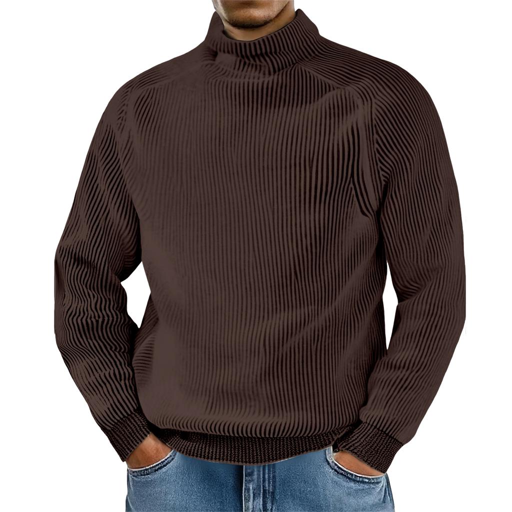 Men's Loose-fitting Casual Round Neck Long-sleeved Knit Top