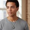 Dark Aesthetic Sun Pendant Necklace Stainless Steel Gothic Chain Jewelry Party Wear Everyday Fashion Statement Necklaces