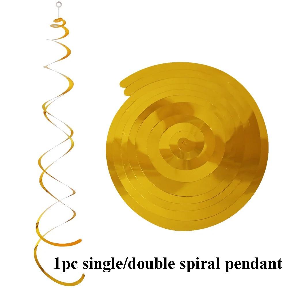 1pc Swirling Wind Hanging Decor Spiral Glitter Ornament Birthday Wedding Ceiling Wall Dangling Decoration
