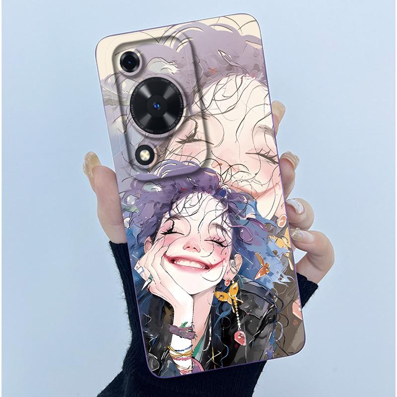For Huawei Nova Y72 Phone Case Fashion Simplicity Flower Matte Silicone Shell For Huawei Nova Y72S Y63 Y 72 Back Cover Housing