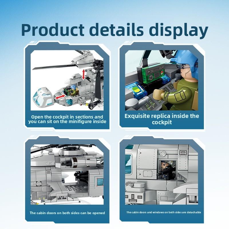 Compatible Helicopter Building Block Model Toy Gift for Boy