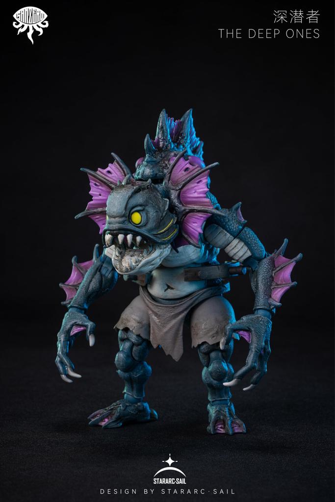 STARARC TOYS SAN ZERO Series THE DEEP ONES and POM Painted Movable Figure [Purple] PVC, ABS,