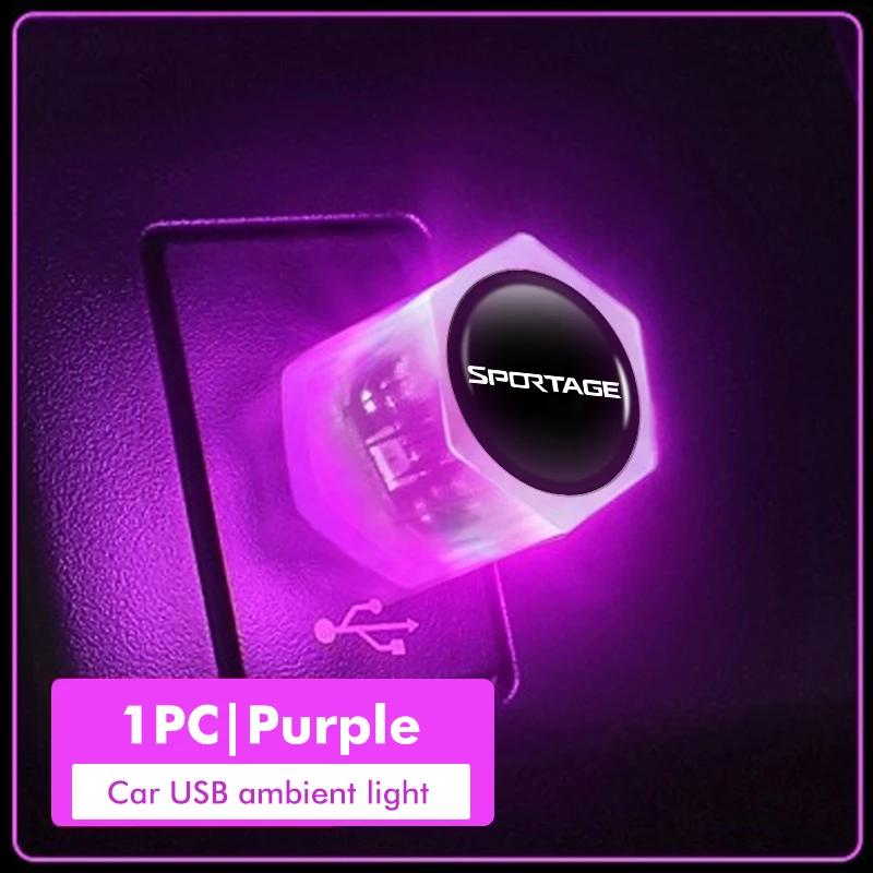 OXXN7 Car Mini USB LED Portable Light Plug Play Ambient Decorative For KIA Sportage Rio Ceed Niro Soul Stonic Proceed Sorento