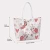 Cute Ladybug Print Tote Bag Casual Daily Carry Lightweight Shoulder Bag for Women Shopping Outdoor
