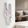 Wall-Mounted Hair Tool Organizer: Curling Iron & Straightener Rack with Hooks