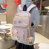 Color Block Campus Schoolbag Student Large Capacity Lightweight Backpack for Girls