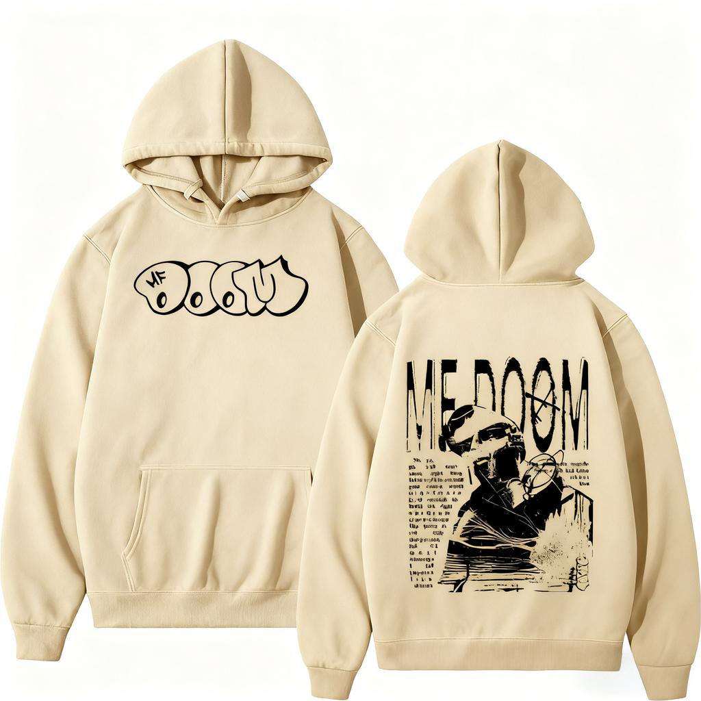 Rapper Mf Doom Music Album Hoodie Madvillain Metal Face Hip Men Long Sleeve Hooded Sweatshirts Unisex Clothing