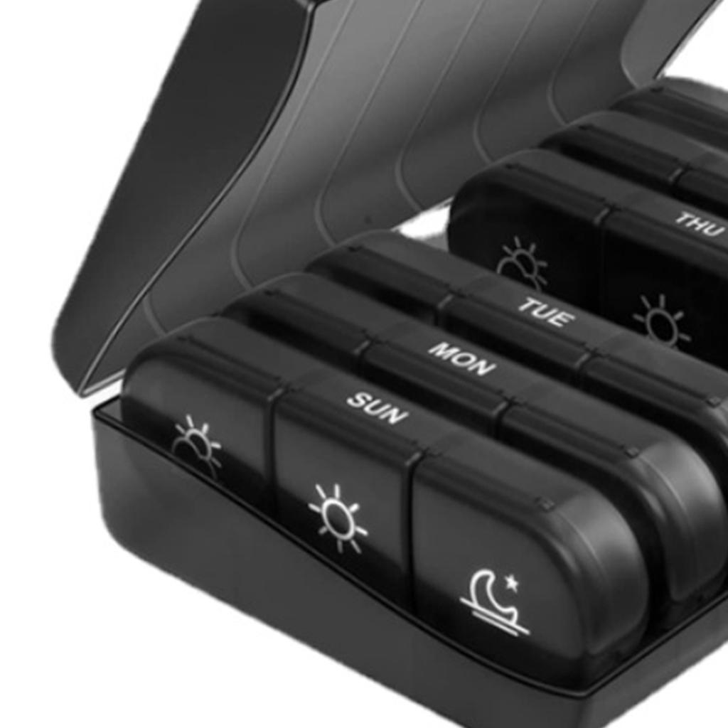 Wöchentlicher Medikamenten-Organizer 3 Mal täglich Groß 7 Tage Täglicher Medikamentenplaner Behälter Etui 21