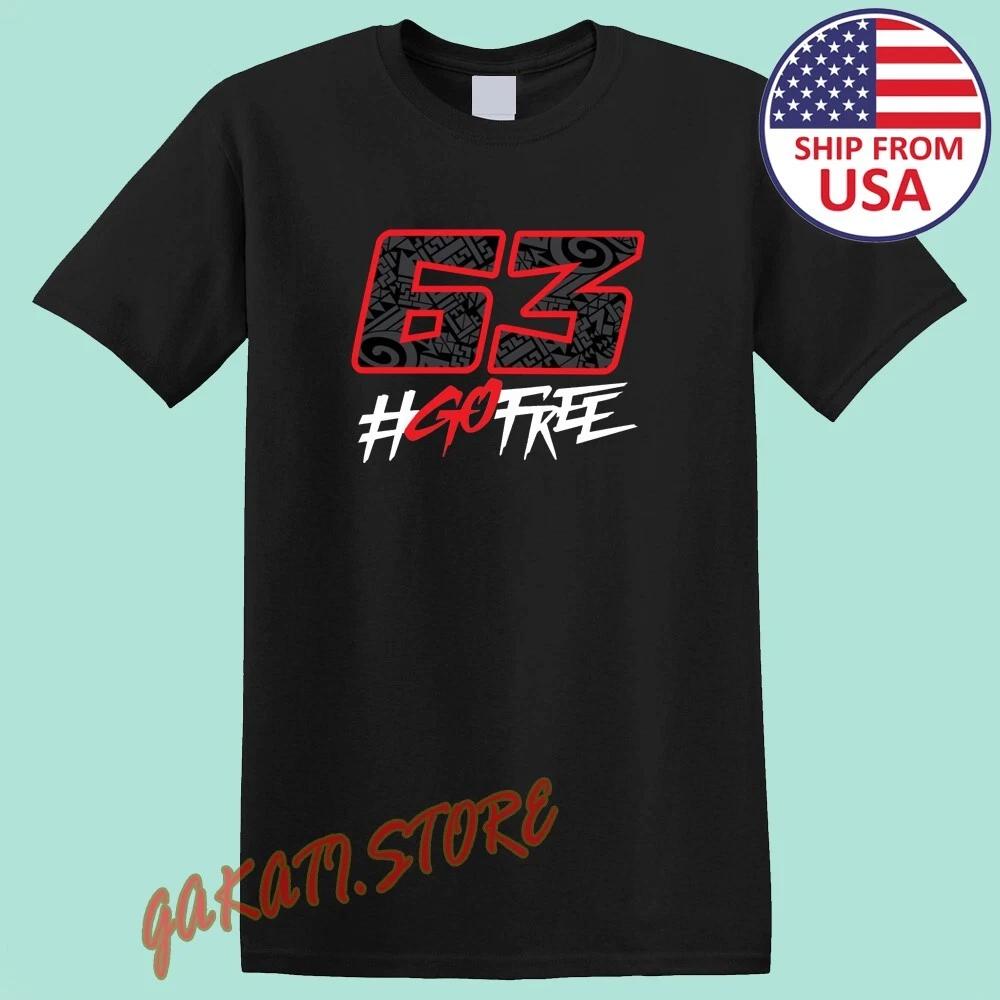 

Pecco Bagnaia 63 Go Free Men s Black Size S-5XL M