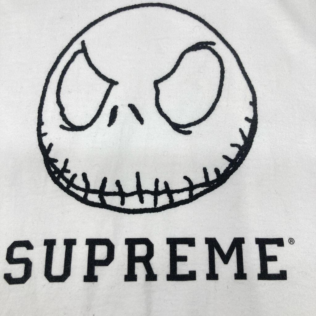 Supreme xDisney Disney [23AW] Nightmare Before Tim Burton Skeleton Short Sleeve T-Shirt tops L whiteUsed