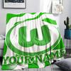 1 Stück Individueller Name Vfl Wolfsburg Gemustert Flanelldecke Geeignet für Alle Jahreszeiten für Heimdekoration Wärme und Komfort Geschenke Feiertagsgeschenk